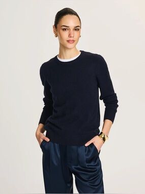 Naadam Navy Blue Original Crewneck Sweater - Women's